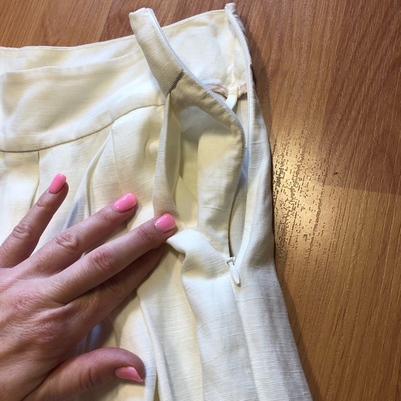 Linen blend White Midi skirt - Picture 5 of 6